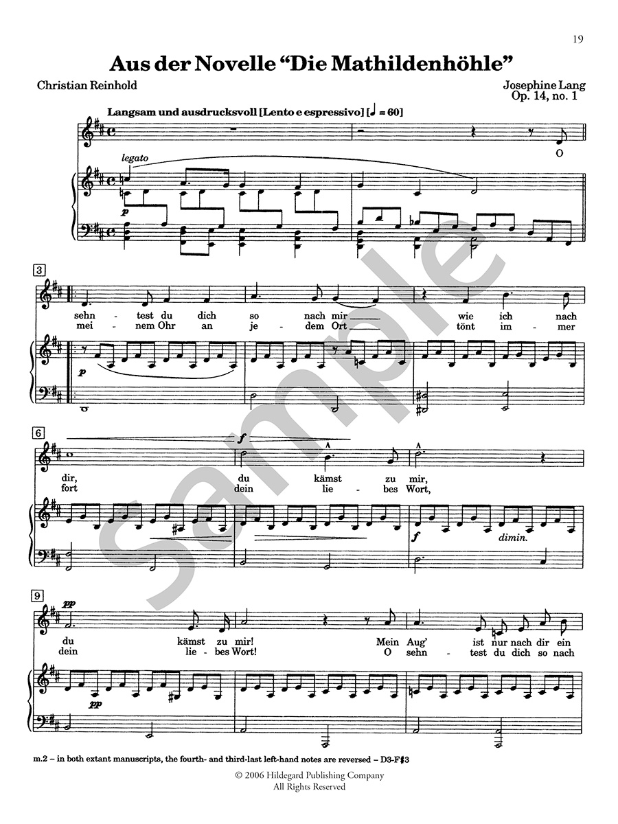 Lieder, Volume One - Josephine Lang - Image 3