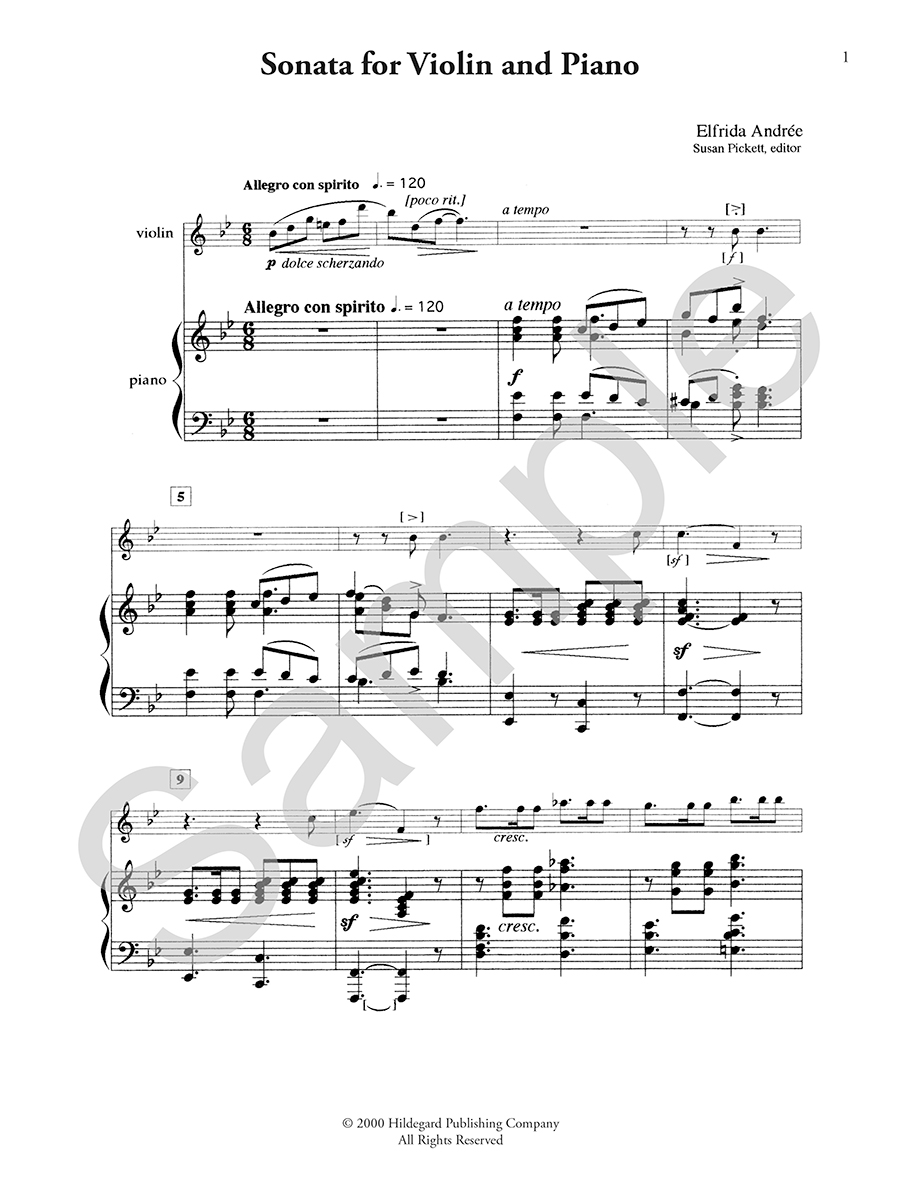 Sonata in B Flat - Elfrida Andrée - Image 4