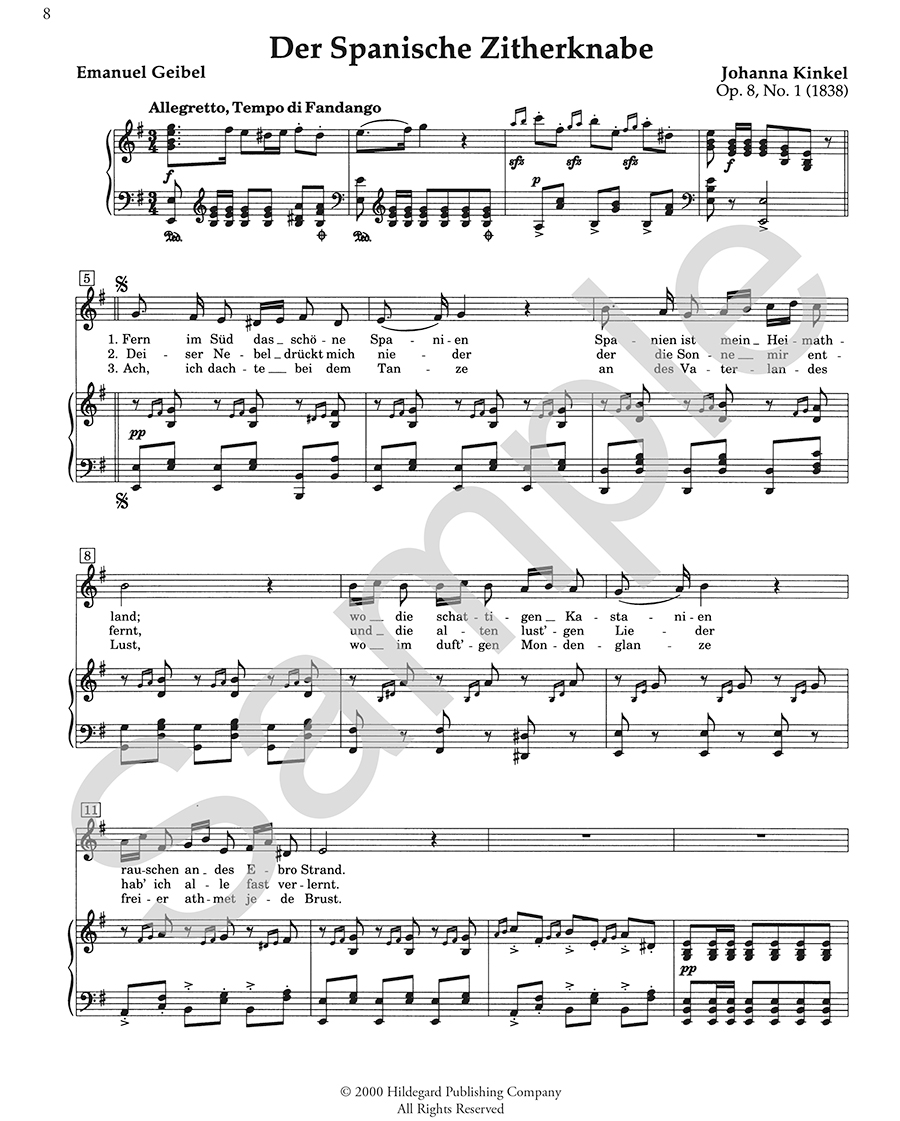 Lieder, Volume I - Johanna Kinkel - Image 3