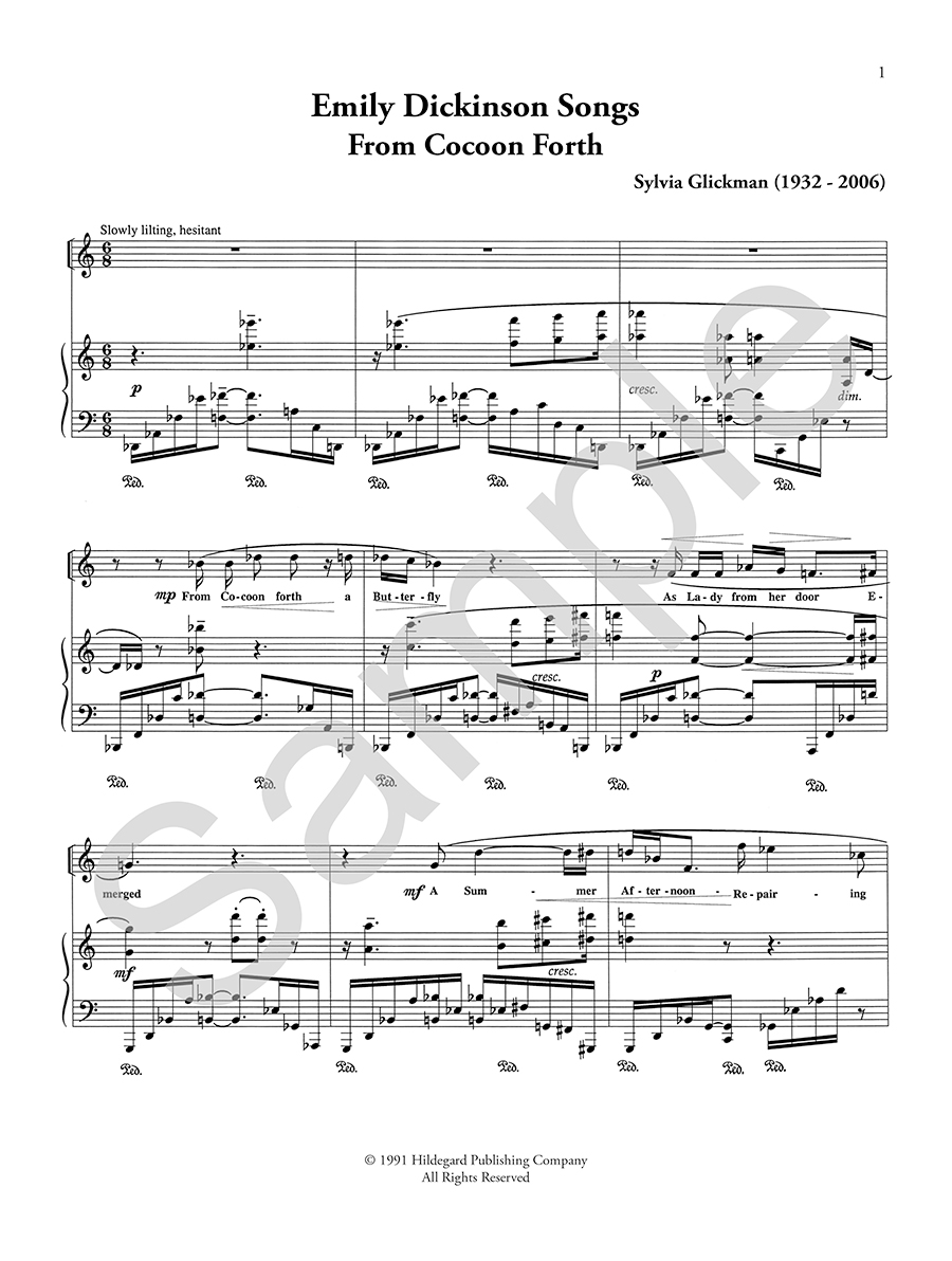 Emily Dickinson Songs - medium voice (Digital Edition) - Sylvia Glickman - Image 4