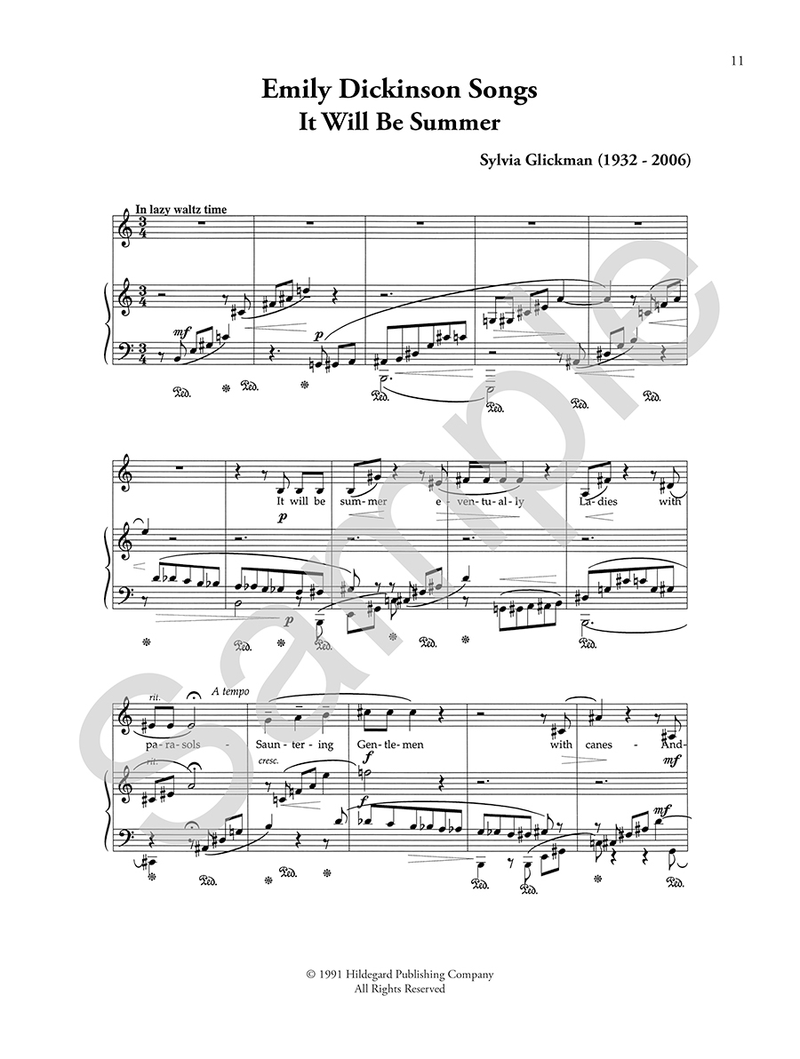 Emily Dickinson Songs - medium voice (Digital Edition) - Sylvia Glickman - Image 2